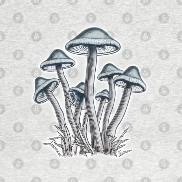 Fungi Fun: Cartoon Mushroom Print to Show Your Eco-Friendly Style 2 by Greenbubble